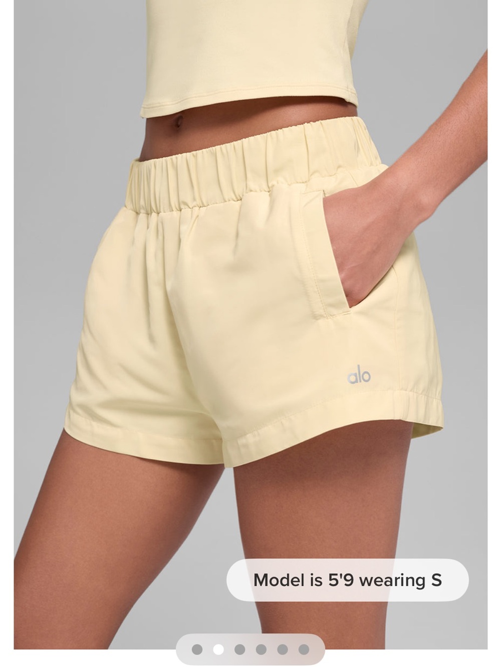 ALO Yoga High-Waist Socialite Short - Candlelight Yellow